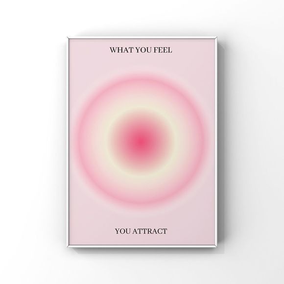 Aura Poster 3 Piece Wall Art, Aura Energy Spiritual Gradient Print, Y2K Decor - Picture 3 of 7